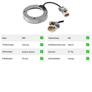 ABS-sensor Daewoo Evanda 2.0 (KLAL) Van 2002-08 tot  - ABS-s, Verzenden, Nieuw, Daewoo