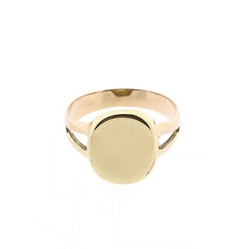 Vintage gouden (pink)ring, Gebruikt, Ophalen of Verzenden, Kleiner dan 17, Dame of Heer