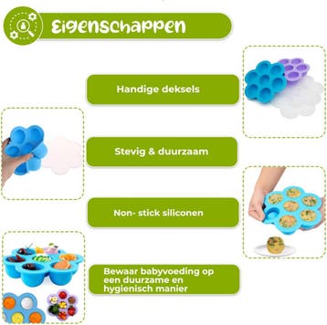 HI NATURE™ Babyvoeding bewaarbakjes set - Baby bakjes met 4, Ophalen of Verzenden, Zo goed als nieuw