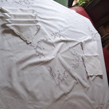 Tafelkleed (7) - 128 cm - 128 cm - Tafelkleed en servetten