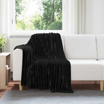 vidaXL Kleden 6 pcs Zwart 150 x 130 cm Fleece, Verzenden, Nieuw, Zwart