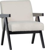 WOOOD Lowie Fauteuil - Polyester - Naturel/Zwart - 79x60x79, Verzenden, Nieuw