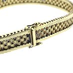 Gouden armband met diamant; 0,27 ct. | 19 cm, Gebruikt, Overige kleuren, Ophalen of Verzenden, Met edelsteen