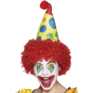 Clown verkleed accessoire hoedje met haar - Feesthoeden ov.., Verzenden, Nieuw