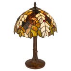Tiffany tafellamp – Bladmotief &amp; Boomstamvoet – Ø 30,5 × H, Verzenden, Nieuw