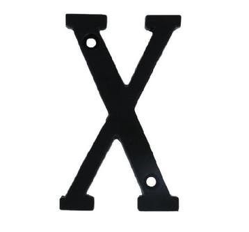 Letter X Klein IJzer zwart 75 mm, Verzenden, Nieuw