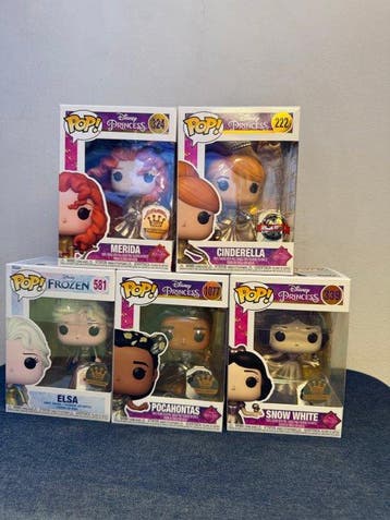 Funko - Funko Pop - Set di 5 Disney Princess e Frozen