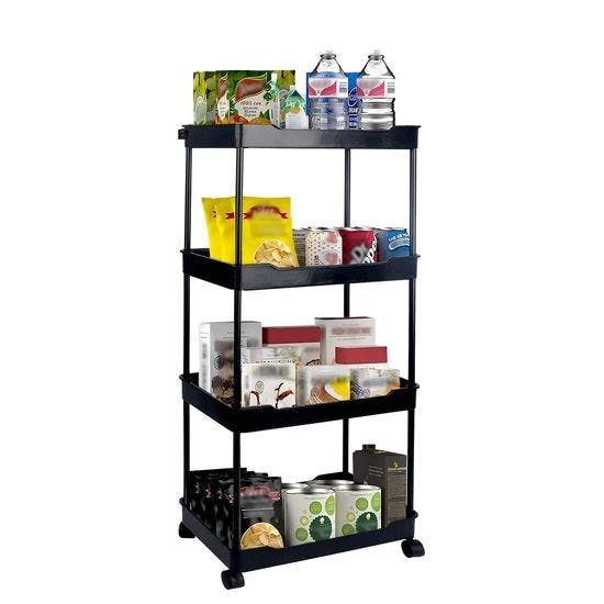Nexxt Multifunctionele Trolley - 4 Laags - 40 x 15 x 88 cm -, Sieraden, Tassen en Uiterlijk, Koffers, Nieuw, Verzenden