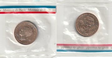 Monaco Km E72 10 Francs 1982 Princesse Grace Kelly Probe..., Verzenden