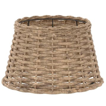 Wicker Hanglamp 38x23cm | Tweedekansje | OP=OP, Ophalen of Verzenden, Zo goed als nieuw, Bruin, Rond