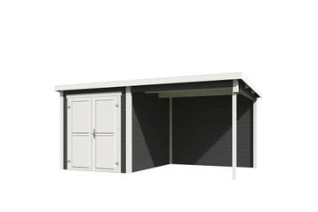 Outdoor Life Blokhut Finn Carbon Grey-Wit 450 x 250 cm, Nieuw