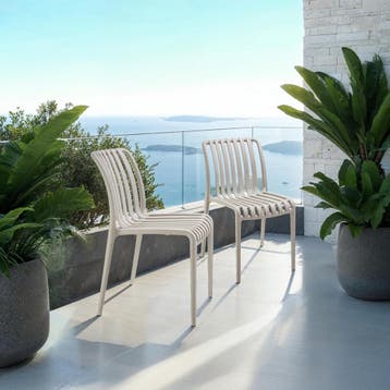 Tuinstoelen Alcudia, weerbestendig, stapelbaar, Verzenden, Nieuw