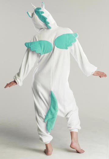 KIMU® Onesie Turquoise Pegasus Pak XL-XXL Eenhoornpak Kostuu, Carnaval, Ophalen of Verzenden, Kleding, Maat 56/58 (XL)