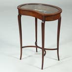 Victoriaans niervormig juwelentafeltje mahoniehout ca 1875, Antiek en Kunst, Ophalen of Verzenden