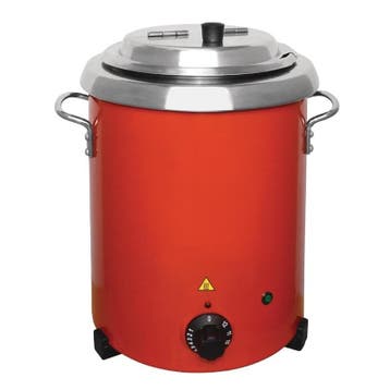 Soepketel rood met handgrepen 5,7 liter | 34,8(h)x25,5(Ø)cm, Verzenden, Nieuw in verpakking