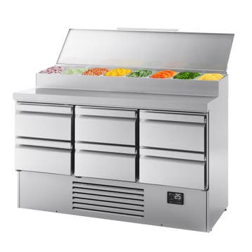 GGM Gastro | Saladette - 1460x700mm - 6 lades - voor 8x GN |, Verzenden, Nieuw in verpakking