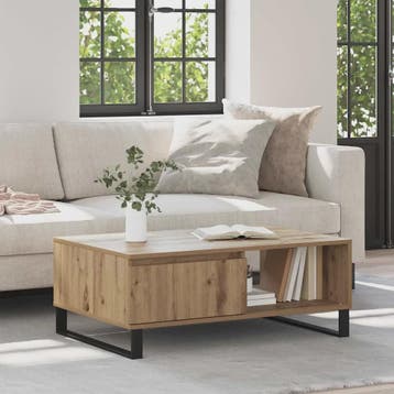 Handgemaakte Eiken Salontafel 90x60x35 cm - Modern Design me, Huis en Inrichting, Verzenden, Nieuw