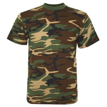 T-shirt leger camouflage woodland, Verzamelen, Militaria | Algemeen
