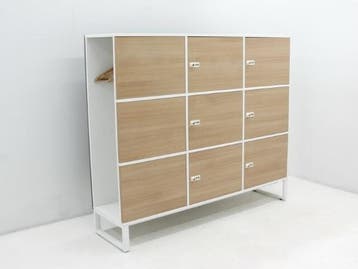 Locker/garderobekast - 139x160x44cm (hxbxd) - 6-deurs -, Ophalen of Verzenden, Gebruikt, Overige typen