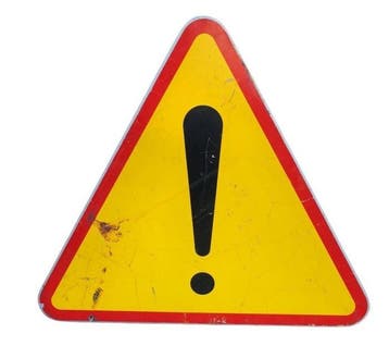 Nog een gevaar - VERKEERSBORD - Emaille bord - Staal