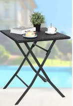 Opvouwbare Bistroset 3-delig – Rotan Tafel en Stoelen, Verzenden, Nieuw