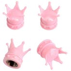 TT-products Ventieldoppen Pink Crown 4 stuks roze, Auto diversen, Ophalen of Verzenden, Nieuw