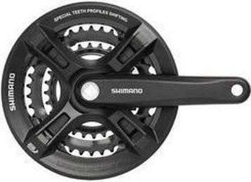 Shimano Crankstel Altus M311 7/8s 42-32-22t 170 Mm Zwart, Ophalen of Verzenden, Zo goed als nieuw, Shimano