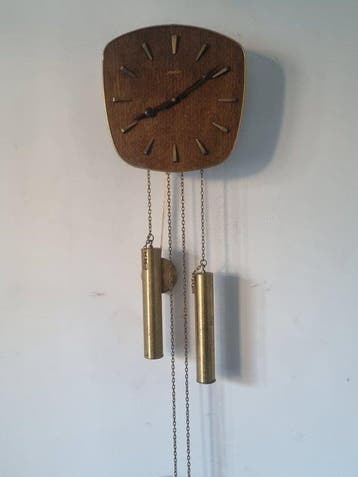 Muurklok - Junghans - Vintage - Teak - 1950-1960 - Vintage