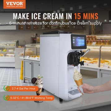 Professionele Soft Serve IJsmachine - 4L Hopper - 10.6 QT/U, Verzenden, Nieuw