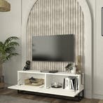 Tv-meubel Nolven lang frame 125x32x47 cm wit [en.casa], Verzenden, Nieuw