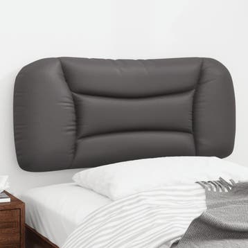 vidaXL Hoofdbordkussen Hvar 90 cm kunstleer grijs, Verzenden, Nieuw, Grijs, Overige materialen