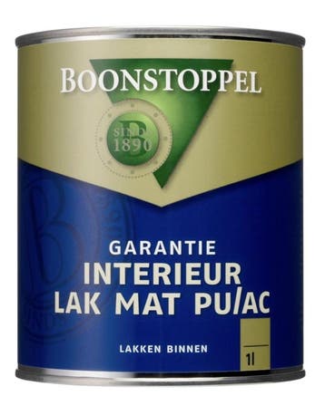 Boonstoppel Garantie Interieur Lak MAT PU/AC - 1 liter -..., Overige kleuren, Nieuw, Ophalen of Verzenden, Lak