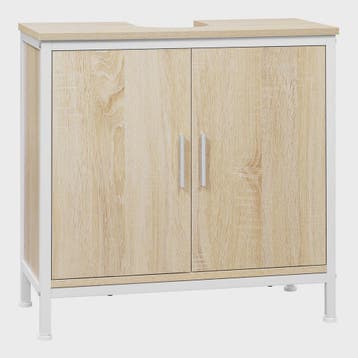 Badkamermeubel Onderbouw Wastafelkast 60x60x30cm - Houtkleur, Huis en Inrichting, Verzenden, Nieuw