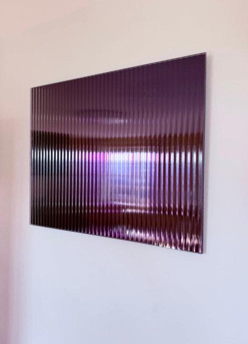 Andrea Lussoli - Spiegel - Glas - DIMENSIE PURPLE MIRROR, Antiek en Kunst, Kunst | Designobjecten