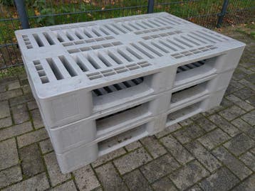 Grijze H1 pallets open dek , zonder kratrand, Ophalen of Verzenden, Zo goed als nieuw