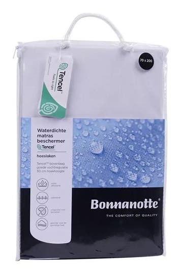 Waterdichte molton matrasbeschermer - 80/200, Verzenden, Nieuw, Eenpersoons, Wit