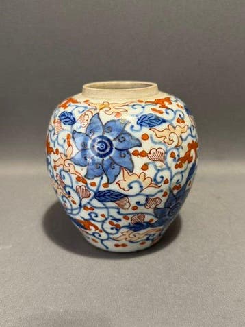 Pot - Porselein - Chinese Imari-dekselpot, Antiek en Kunst