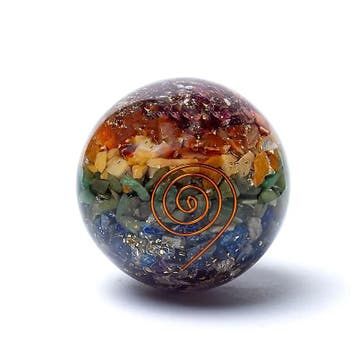 Orgoniet bol 7 chakra ±5.5cm, Sport en Fitness, Ophalen of Verzenden, Nieuw
