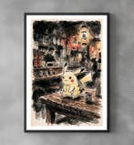 Sato Hageshi - Electric in Izakaya - Signed and numeroted, Nieuw