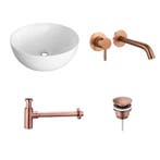 Sani Royal Keramische Waskomset Viona Brons, Nieuw