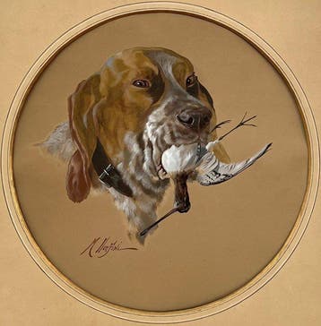 Mario Norfini (1870-1956) - Cane da caccia