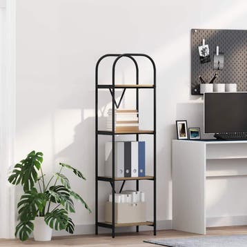 vidaXL Boekenkast 4-laags 40 x 30 x 146 cm Bewerkt hout, Minder dan 50 cm, Verzenden, 100 tot 150 cm, Nieuw