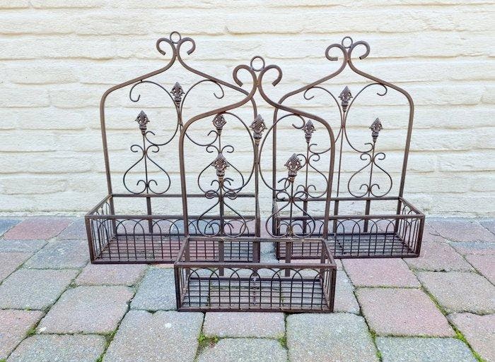 Rek (3) - IJzer - wall rack, Antiek en Kunst, Curiosa en Brocante