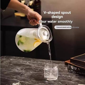 Glazen Waterkan met Deksel – Borosilicaat Karaf Warm/Koud, Verzenden, Nieuw