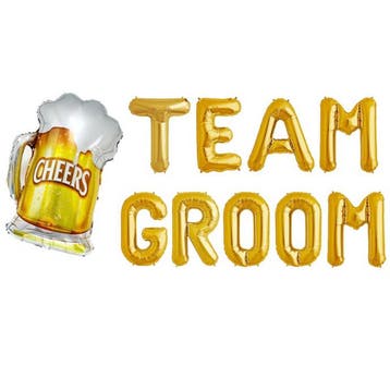 Groom to Be set met cap, sjerp, dasstrik en 9 buttons, Ophalen of Verzenden, Nieuw, Feestartikel, Geboorte of Huwelijk