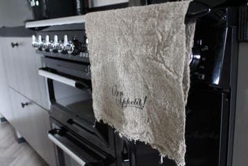 Shabby linnen doek Bon Appetit 30 x 45 cm, Ophalen of Verzenden, Nieuw