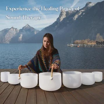 7-delige Kristallen Klankschaal Set (6-12 Inch) - 432Hz Chak, Verzenden, Nieuw