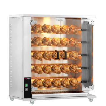 GGM Gastro | Gas kippengrill - 23,5kW - 5 spitten voor 25 |, Verzenden