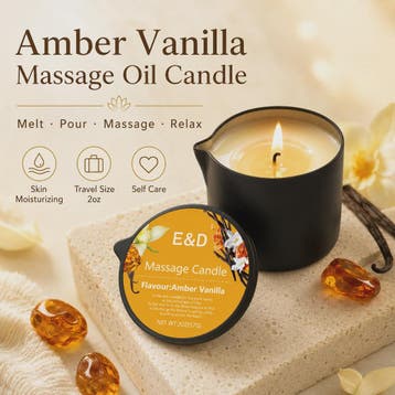 Luxe Massage Olie Kaars - Aromatherapie voor Ontspanning & H, Verzenden, Nieuw