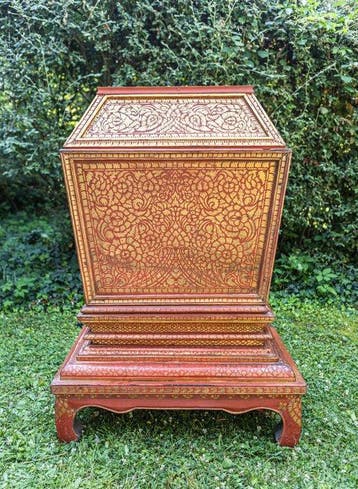 Kist voor boeddhistische manuscripten Heep Phra Tham - Hout